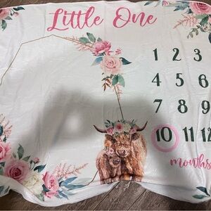 Floral Baby Milestone Blanket